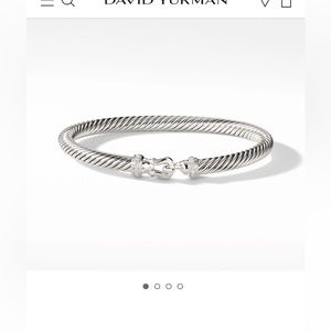 Authentic David Yurman Bracelet sterling silver with pave diamonds